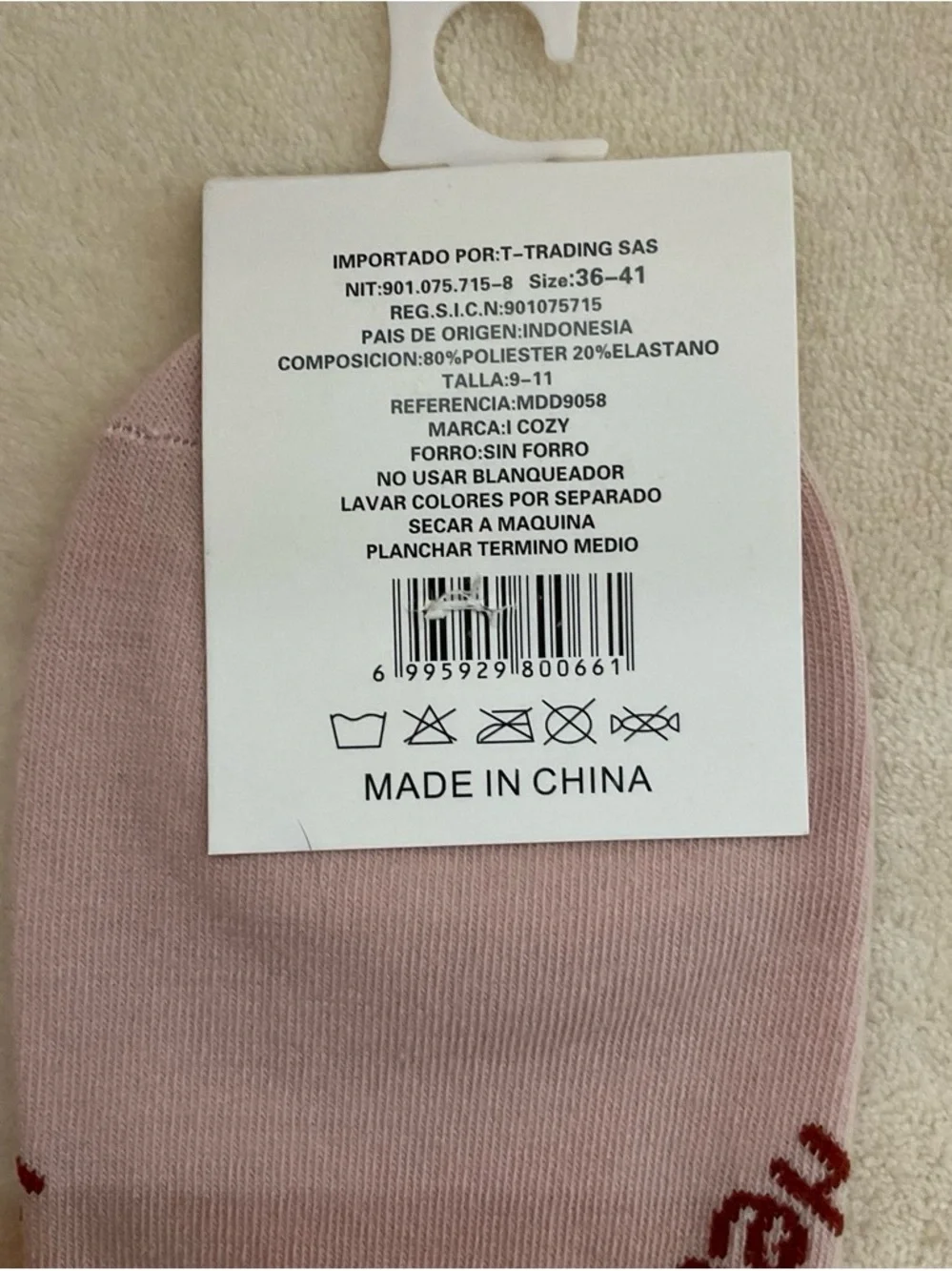 Hello Kitty Pink Crew Socks - Cotton Blend